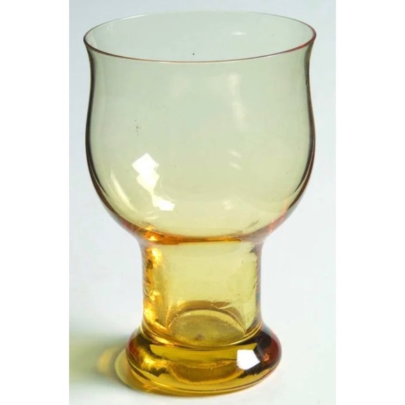 Vintage LENOX Clarion Yellow Blown Crystal Goblets *Set of 4* - Picture 4 of 14